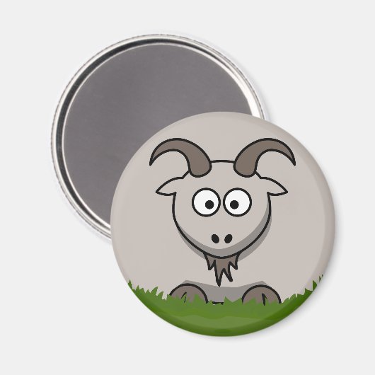 Runde Ziege Magnet (Vorderseite/Rückseite)