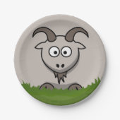 Runde Ziege Pappteller (Vorderseite)