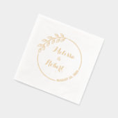 Runde Zweigstelle mit Blätter Hochzeitskranz Servietten Mit Folie (Links)
