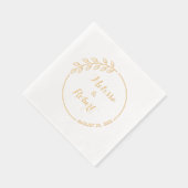 Runde Zweigstelle mit Blätter Hochzeitskranz Servietten Mit Folie (Rechts)