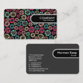 Runded Edge Tag - Abstrakte Blume 031023 (Vorne/Hinten)