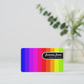 Runded Edge Tag - Farbbänder (runde Ecken) (Stehend Vorderseite)
