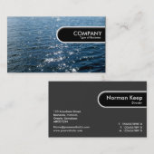 Runded Edge-Tag - glühendes Wasser 02 Visitenkarte (Vorne/Hinten)