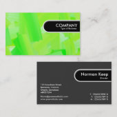 Runded Edge-Tag - grün gestrichen Visitenkarte (Vorne/Hinten)