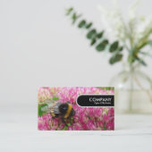 Runded Edge Tag - Humle Bee on Sedum (Stehend Vorderseite)