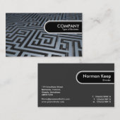 Runded Edge-Tag - Metall-Maze Visitenkarte (Vorne/Hinten)