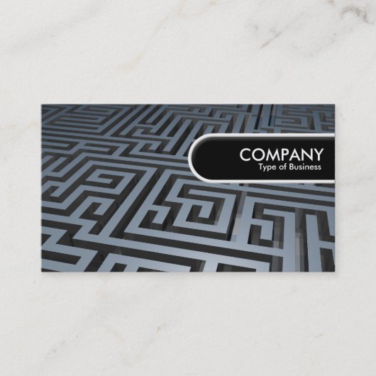 Runded Edge-Tag - Metall-Maze Visitenkarte (Vorderseite)