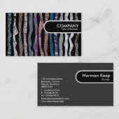 Runded Edge-Tag - Mineralstreifen Visitenkarte (Vorne/Hinten)