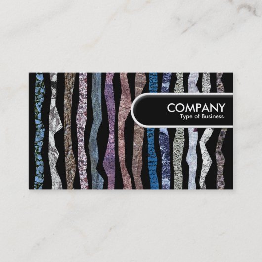 Runded Edge-Tag - Mineralstreifen Visitenkarte (Vorderseite)