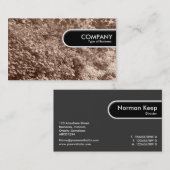 Runded Edge Tag - Sepia-Blätter (Vorne/Hinten)