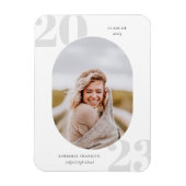 Runded Foto Frame Abschluss der Senior-Klasse Magnet (Vertikal)