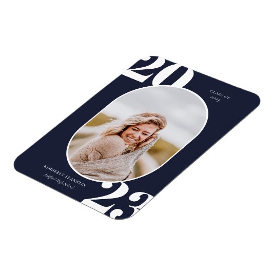 Runded Foto Frame Abschluss Magnet der Senior Clas (Linke Seite)