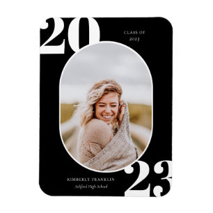 Runded Foto Frame Abschluss Magnet der Senior Clas