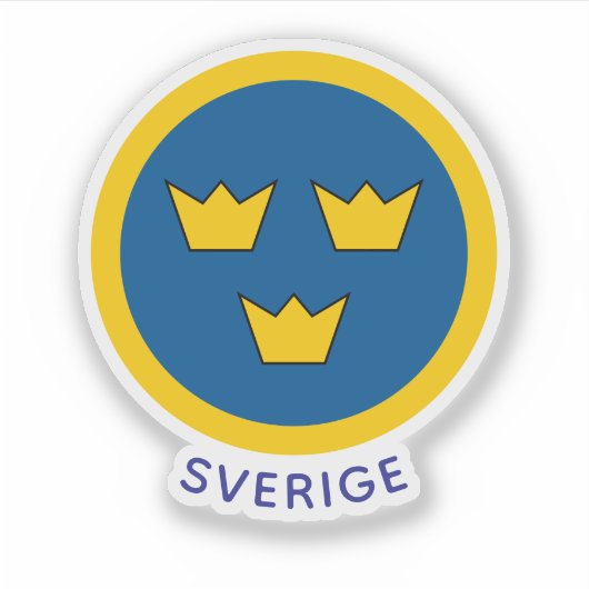 Rundel Schwedens Aufkleber (Vorderseite)