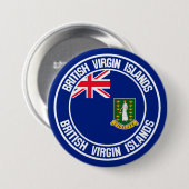 RundEmblem der britischen Jungfrau Button (Vorne & Hinten)