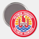 RundEmblem Französisch-Polynesien Magnet (Vorderseite/Rückseite)