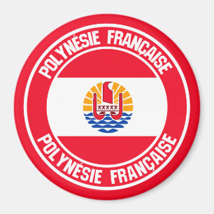 RundEmblem Französisch-Polynesien Magnet
