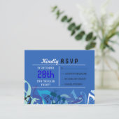 RUNDEN DER TORAH Bat Bar Mitzvah Reply Card RSVP Karte (Stehend Vorderseite)