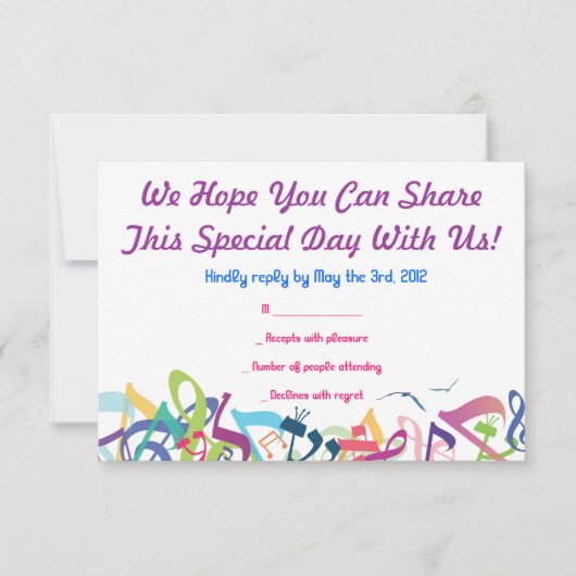 RUNDEN DER TORAH Bat Bar Mitzvah Reply Card RSVP Karte (Vorderseite)