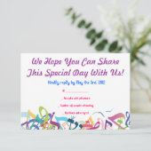 RUNDEN DER TORAH Bat Bar Mitzvah Reply Card RSVP Karte (Stehend Vorderseite)