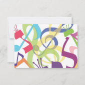 RUNDEN DER TORAH Bat Bar Mitzvah Reply Card RSVP Karte (Rückseite)