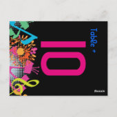 RUNDEN DER TORAH-FLORAL-Tischkarte Postkarte (Rückseite)