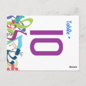 RUNDEN DER TORAH-Tischnummer-Sitzkarte Postkarte (Rückseite)