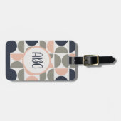 Runden des blauen und rosa Halbjahrhunderts Gepäckanhänger (Vorderseite horizontal)