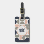 Runden des blauen und rosa Halbjahrhunderts Gepäckanhänger (Vorderseite vertikal)