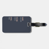 Runden des blauen und rosa Halbjahrhunderts Gepäckanhänger (Rückseite horizontal)