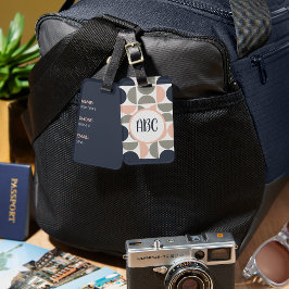 Runden des blauen und rosa Halbjahrhunderts Gepäckanhänger