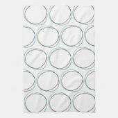 Runden kleine türkis-braune Hand gezeichnet minima Geschirrtuch (Vertikal)