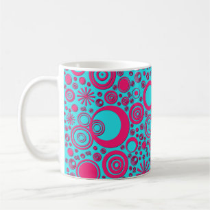 Runden, Pink-Aqua-Tasse Kaffeetasse