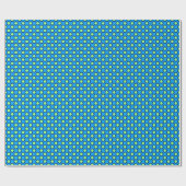 runden Punkte, kerulenblau und grün Geschenkpapier (Flach)