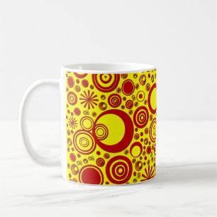 Runden, Red-Yellow-Coffee-Tasse Kaffeetasse