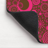 Runden, rosa-braune Computermäuse-Pad Mousepad (Ecke)