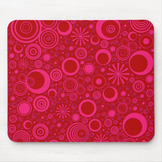 Runden, rosa Computermuskeln Mousepad (Vorne)