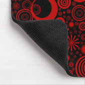 Runden, roter schwarzer Maus-Pad Mousepad (Ecke)