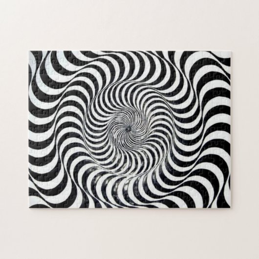 Runden Wavy Spiral Grafische Herausforderung Puzzl Puzzle (Horizontal)