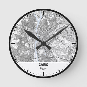 Rundenuhr Kairo Uhr Stadt Linienkunst