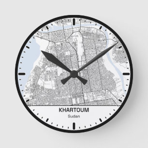 Rundenuhr Khartum Uhr City Line Kunst