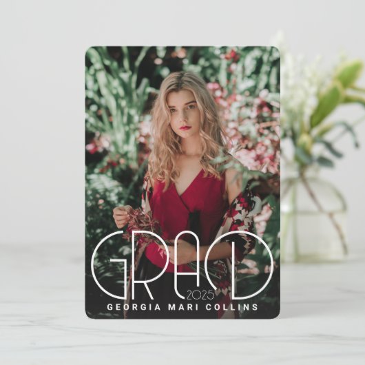 Runder Abschluss Einladung (Stehend Vorderseite)