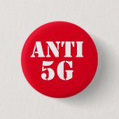 Runder Abzeichen-Button Anti 5G Button (Vorderseite)