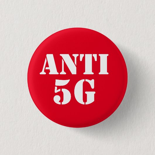 Runder Abzeichen-Button Anti 5G Button (Vorderseite)