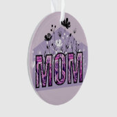 runder Acrylschmuck für Mama Ornament (Vorderseite)