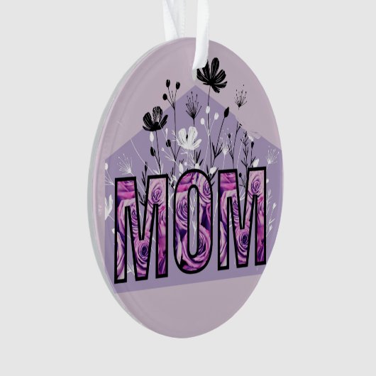 runder Acrylschmuck für Mama Ornament (Vorderseite)