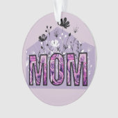 runder Acrylschmuck für Mama Ornament (Vorderseite)