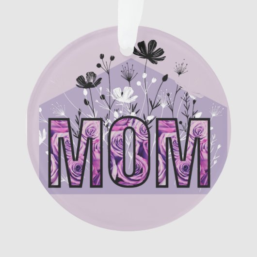 runder Acrylschmuck für Mama Ornament (Vorderseite)