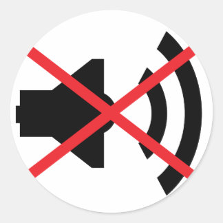 🔊 🔇 RUNDER AUFKLEBER