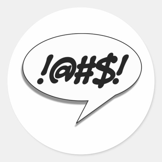 !@#$! RUNDER AUFKLEBER (Vorderseite)